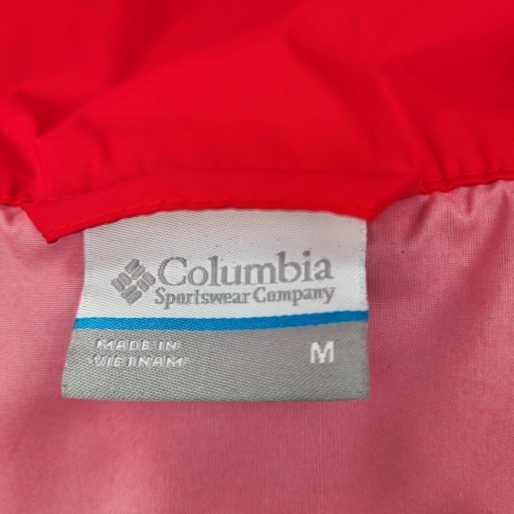 Columbia Jacket Switchback Red Lightweight Windbreaker HoodWater Repellent Sz M - Picture 10 of 12